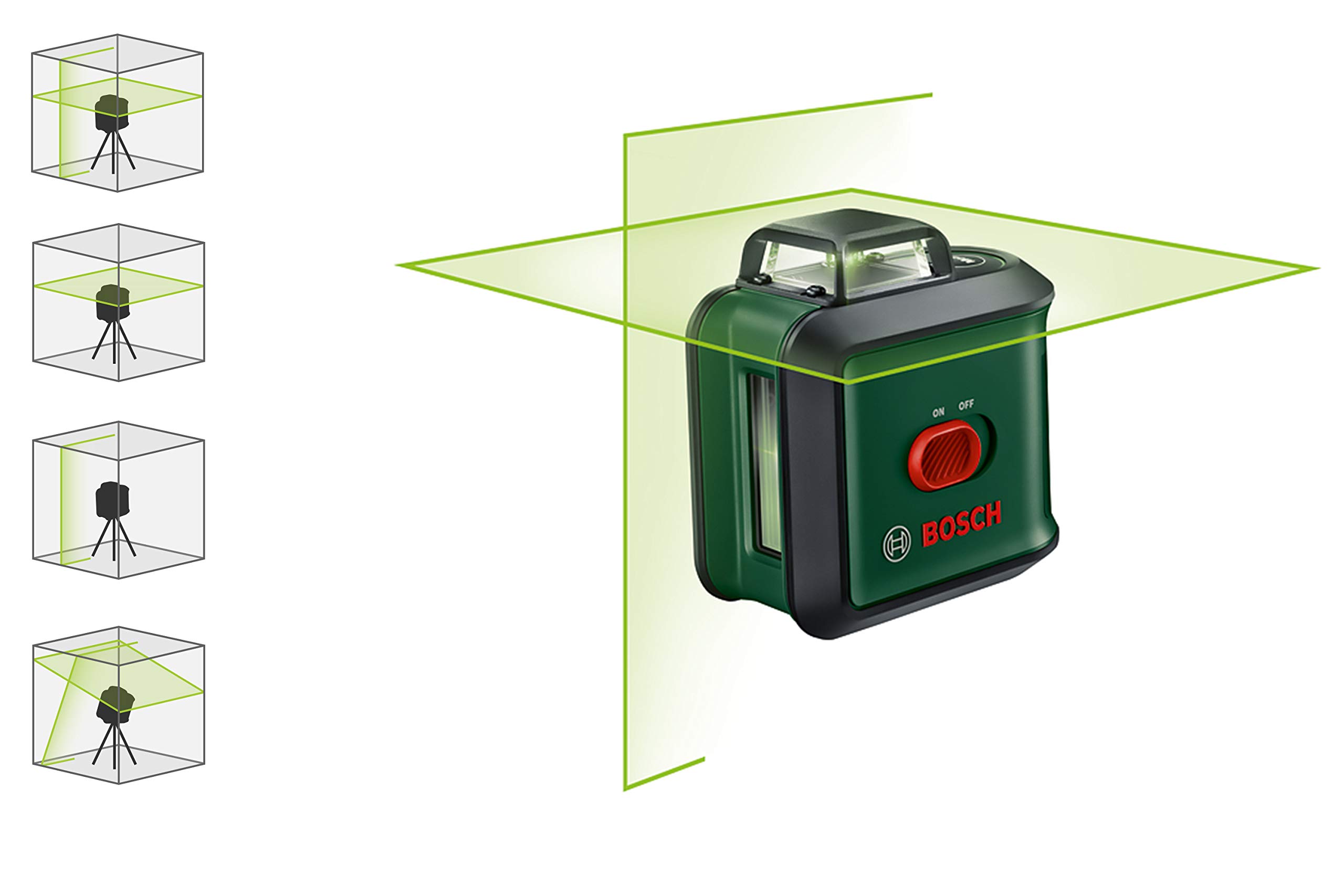 Bosch UniversalLevel 360 Livella Laser Verde Morsetto Treppiede
