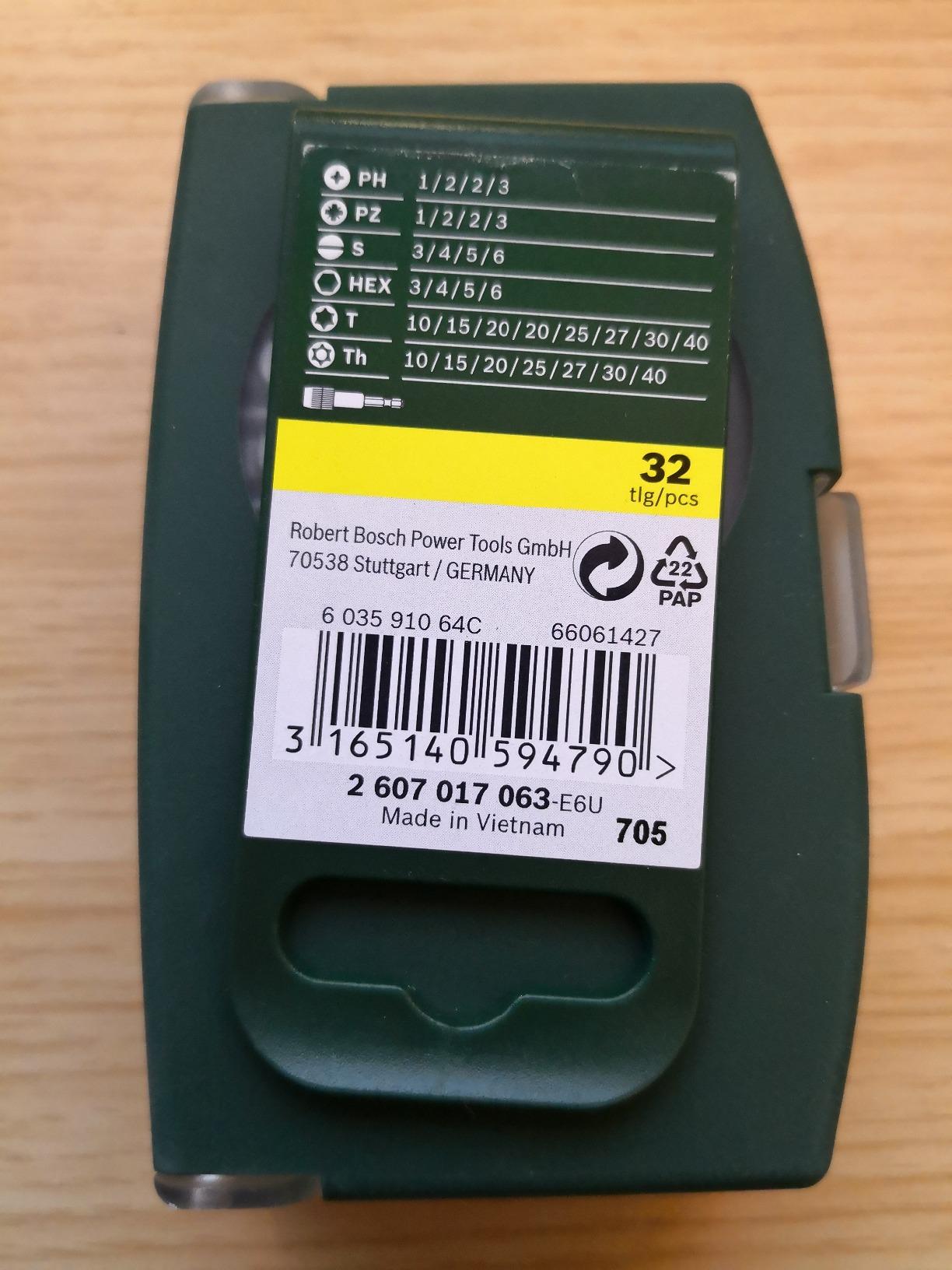 Bosch Rainbow Set 2607017063 set inserti 32 pezzi colorati