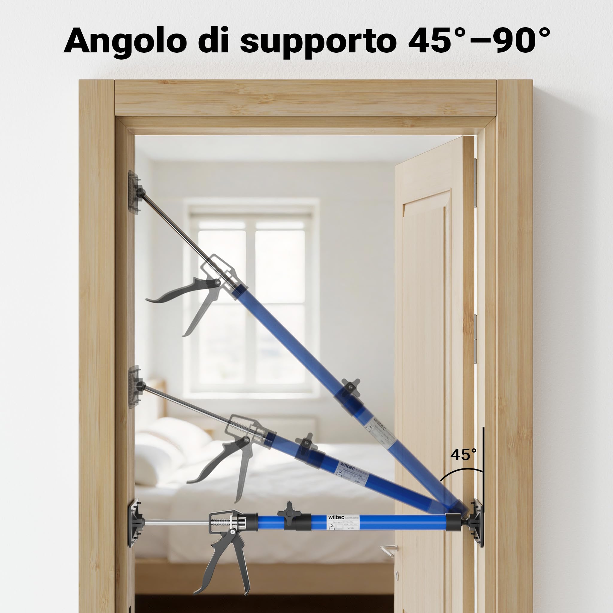 Wiltec Tenditori Controtelai Set 3 Pezzi 51-113 cm 30 kg