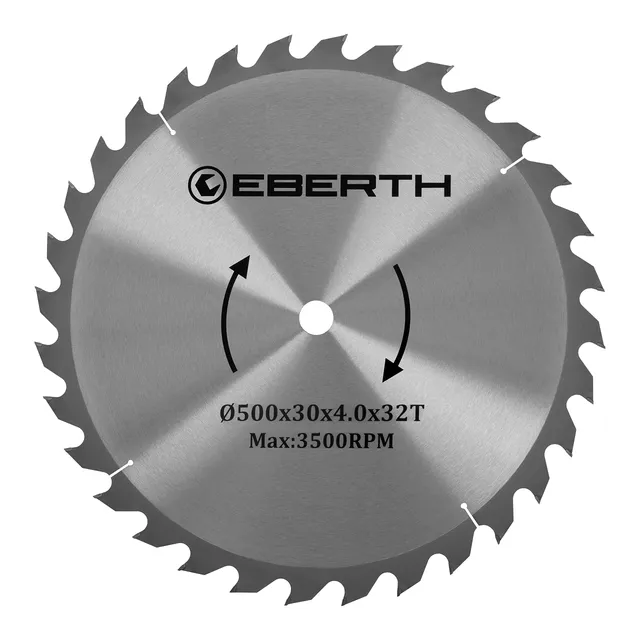 EBERTH Lama Circolare 500mm 32 Denti Legno 500X32T