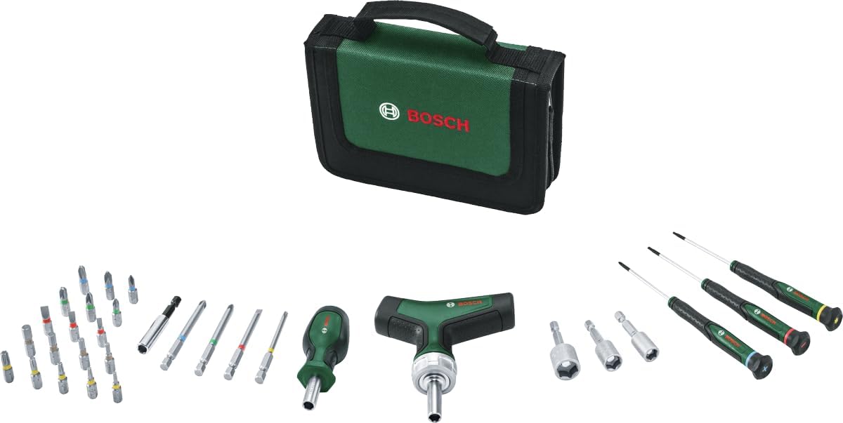 Bosch Set cacciaviti misto 39 pezzi con cricchetto