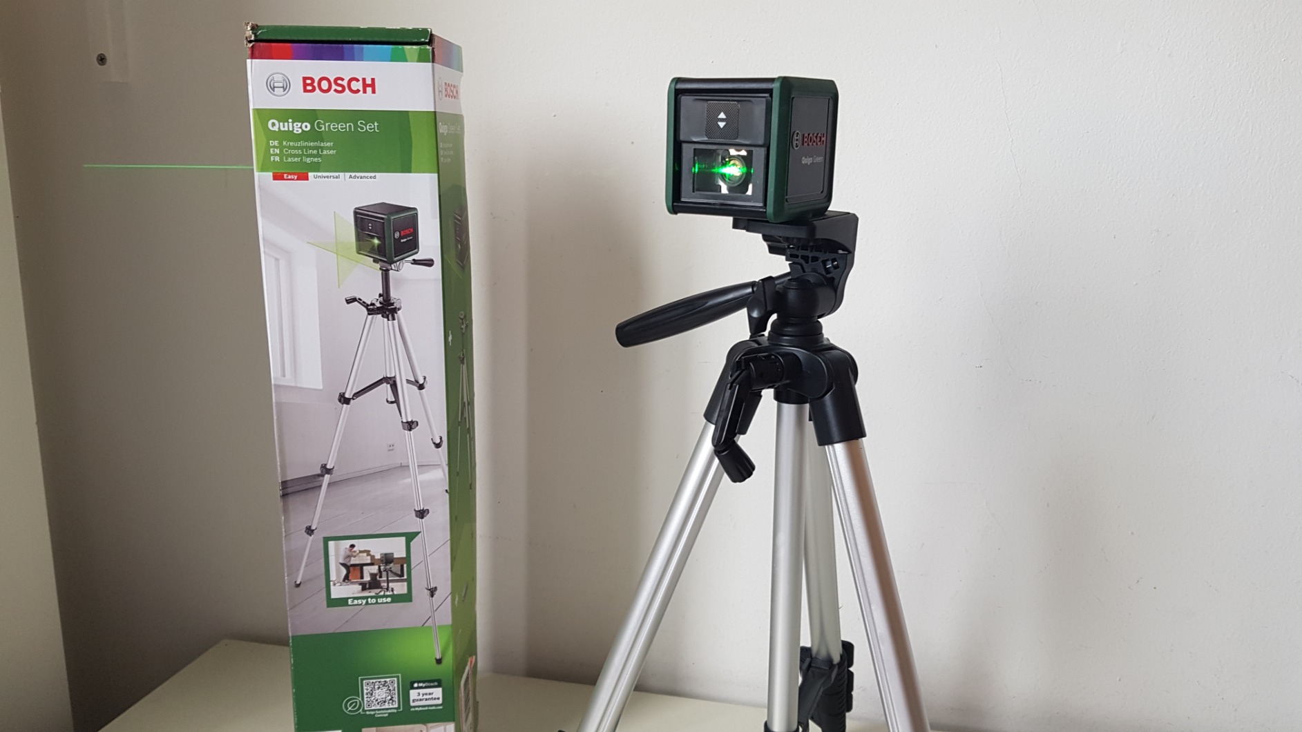 Bosch Quigo Green Livella Laser con treppiede