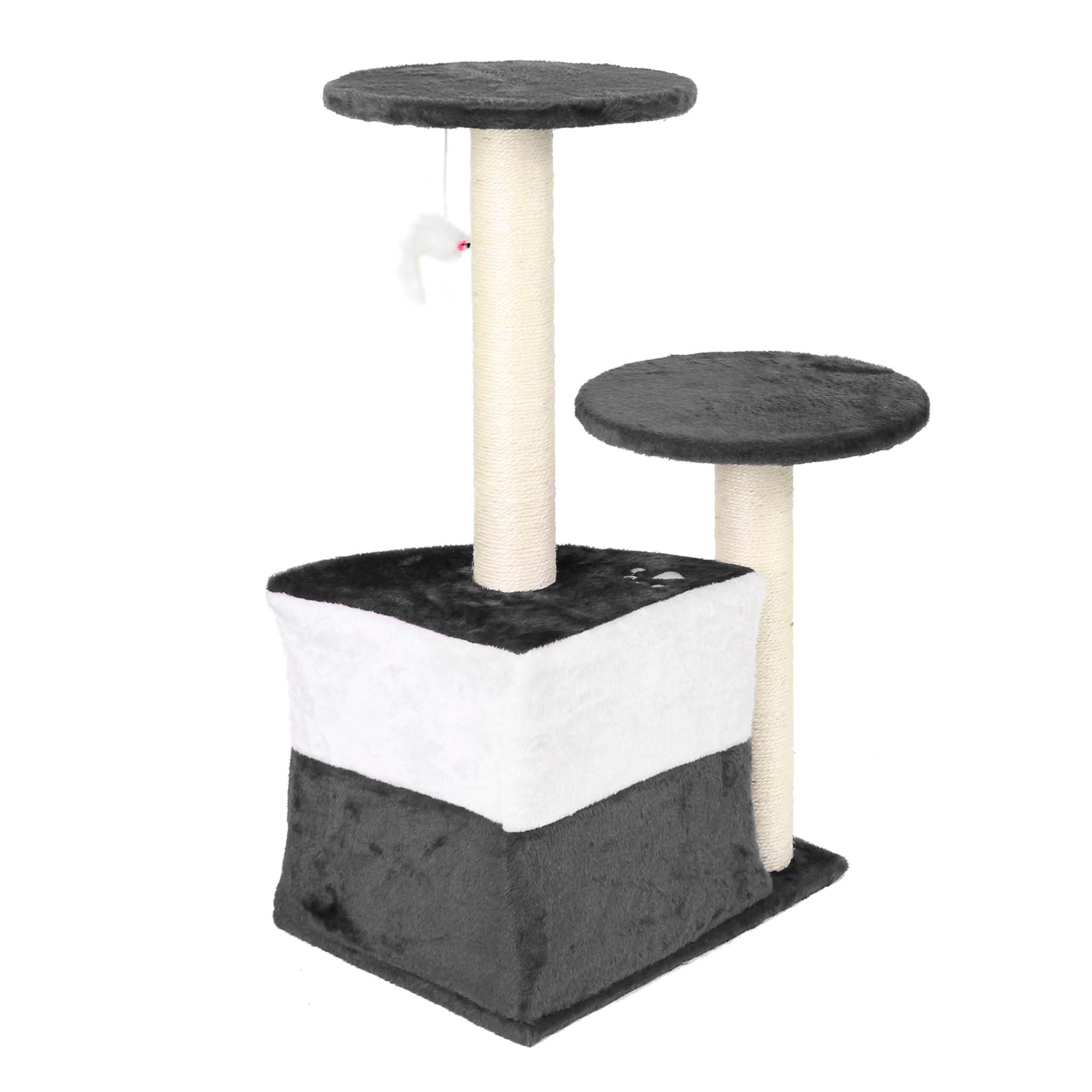 Wiltec Tiragraffi Gatti Grigio 71 cm con Nicchia