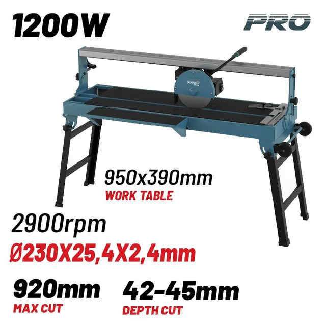 Bormann Tagliapiastrelle Elettrico 1200W 230mm 920mm cavalletto