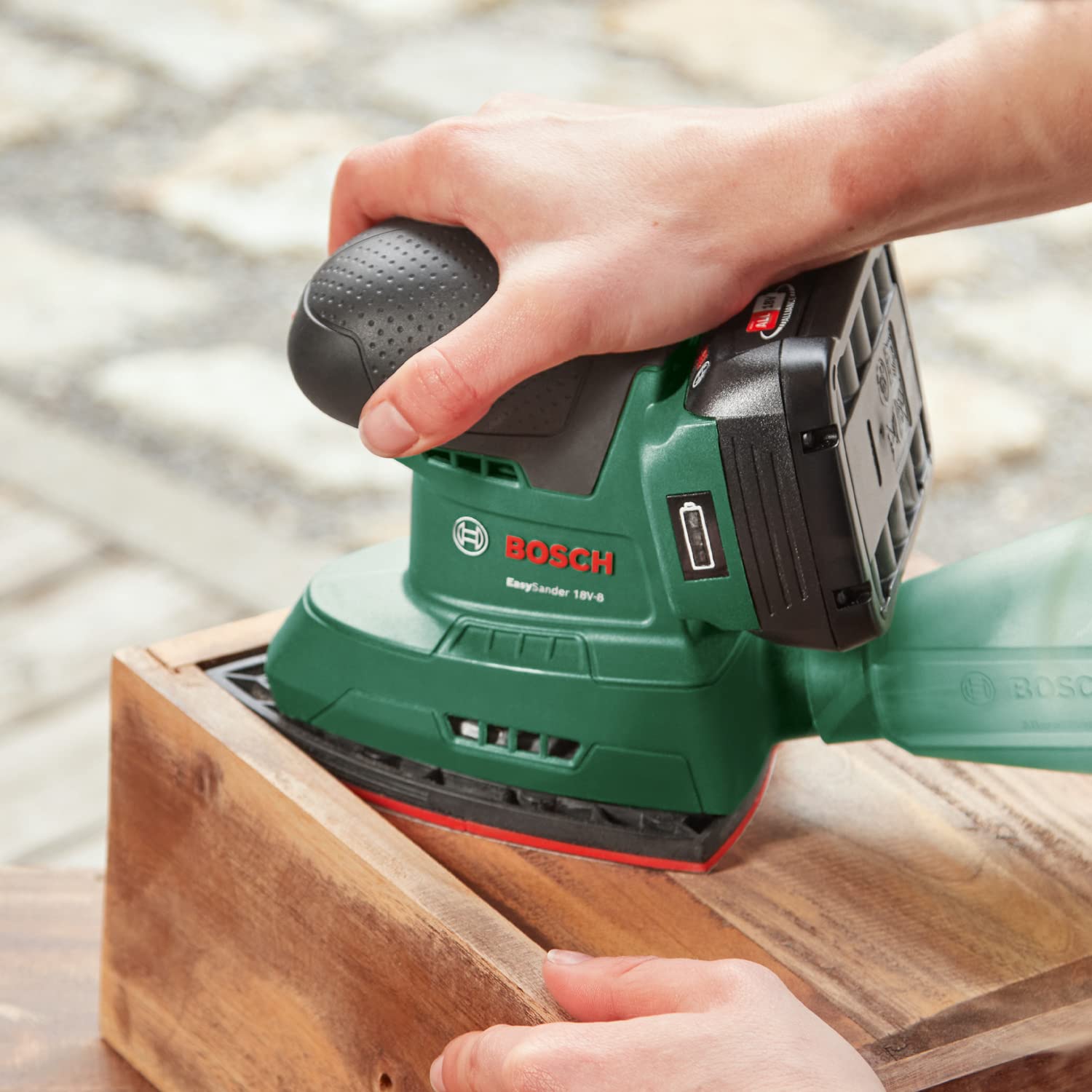 Bosch EasySander 18V-8 levigatrice Premium Set 23 fogli