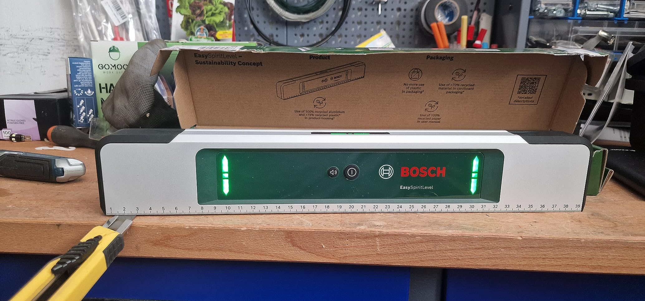 Bosch EasySpiritLevel Livella Laser Verde Cartone E-Commerce