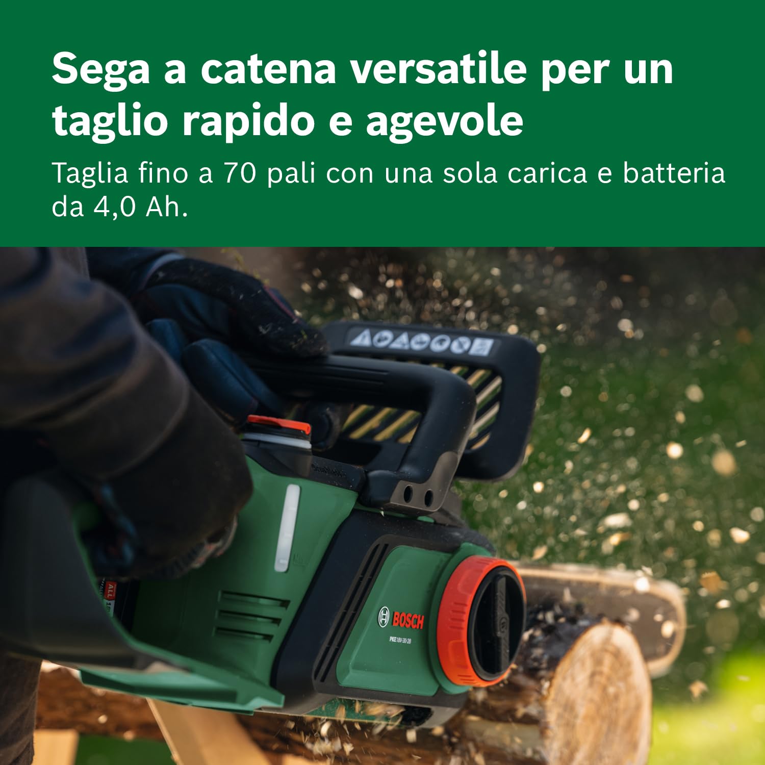 Bosch PKE18V-30-28 sega a catena a batteria 18V 4,0Ah brushless