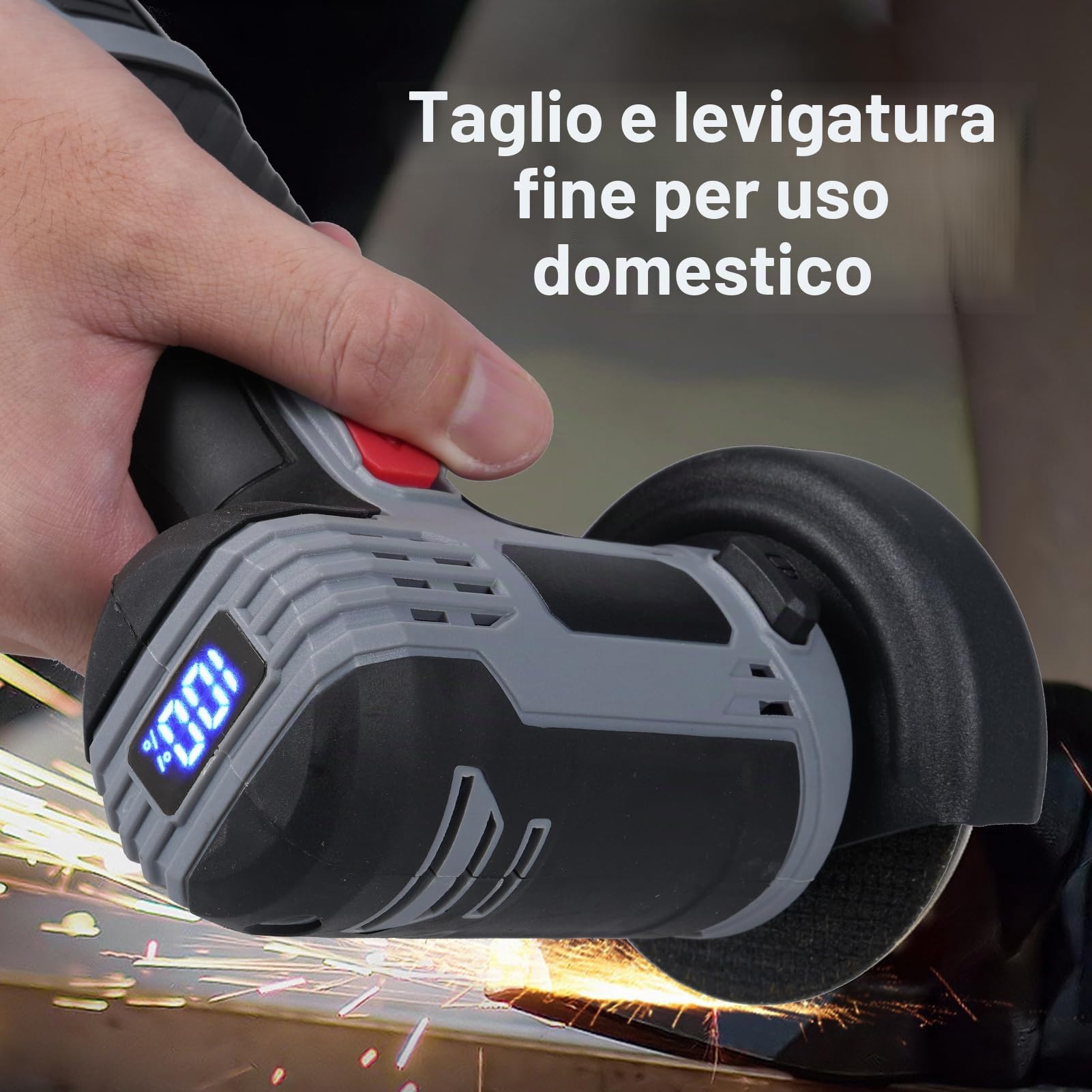 Weytoll Smerigliatrice angolare batteria 16,8V 2 batterie 17000 giri