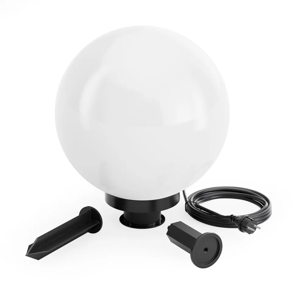 Wiltec Sfera Luminosa Esterno Ø30cm E27 con Picchetto IP44