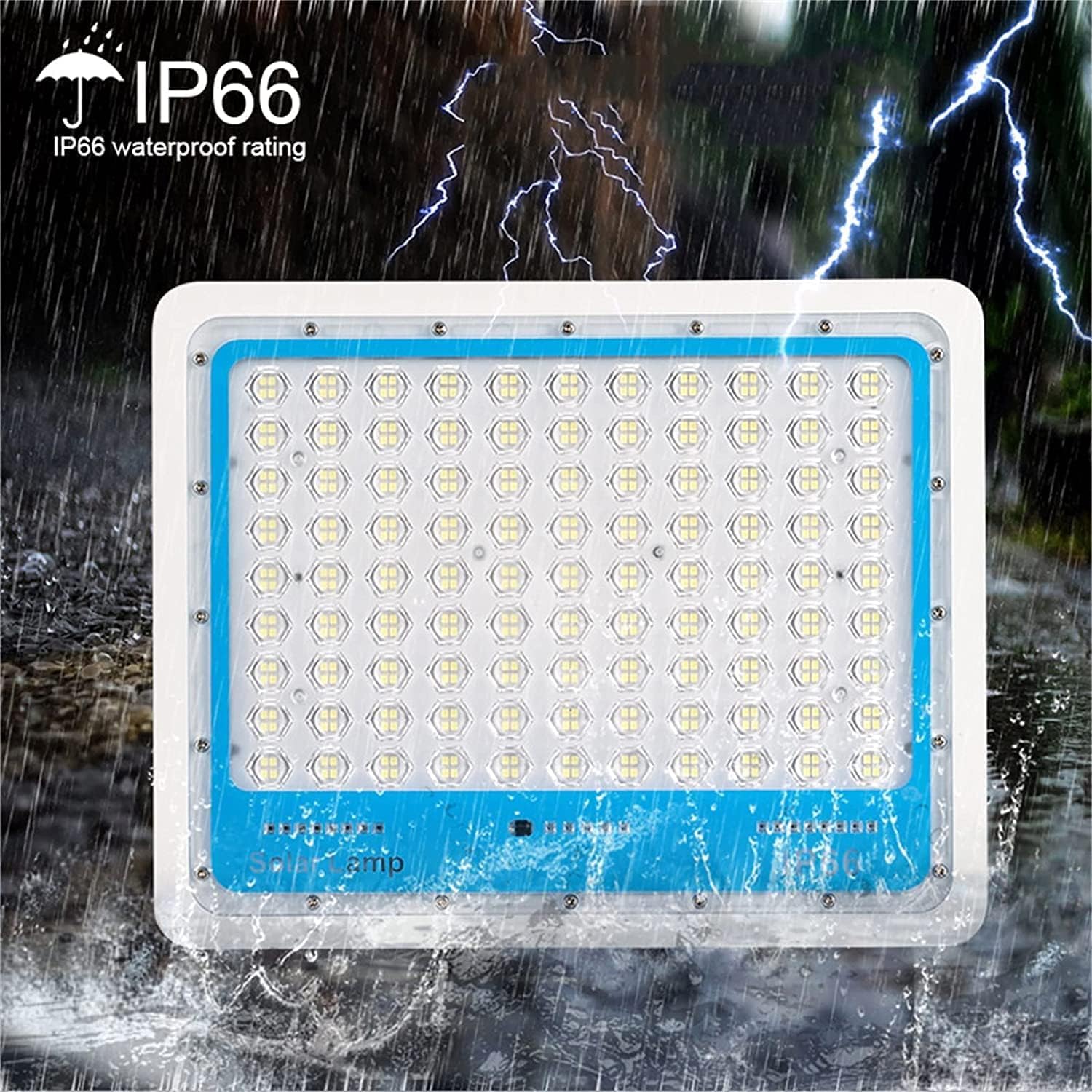 De Rosa Shop Faro LED Solare Esterno 1000W 3 Pezzi IP66 Crepuscolare