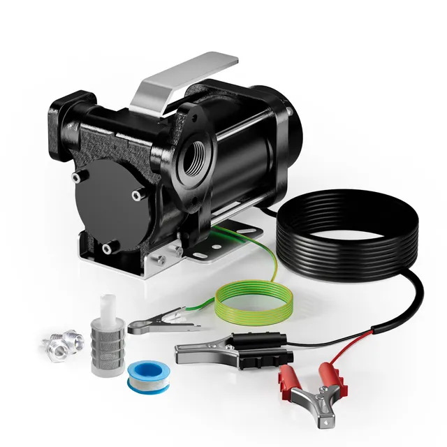 Wiltec pompa travaso carburante 12V 40 l/min 180W