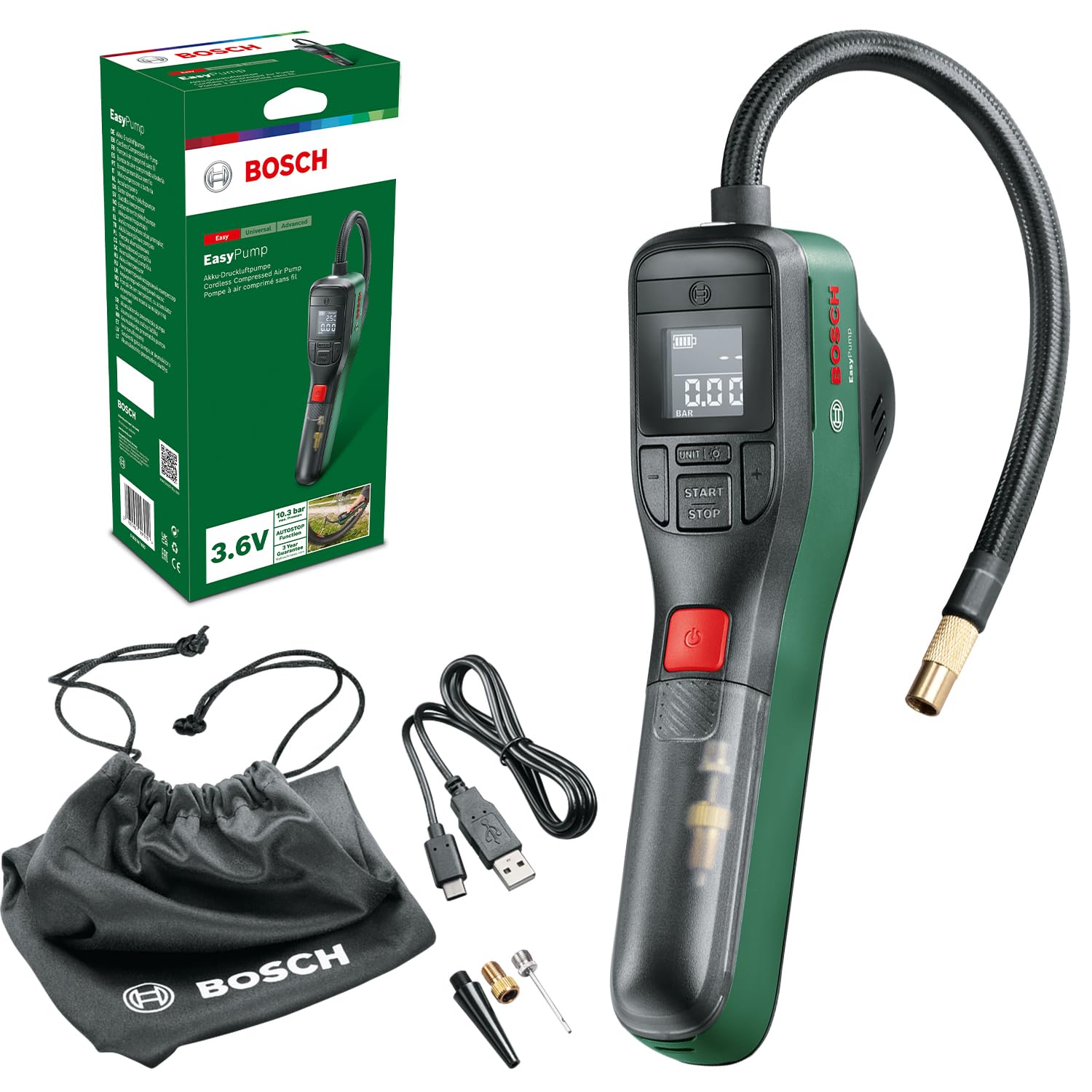 Bosch PNEO Mini Compressore Batteria 10,3bar 3Ah Bici