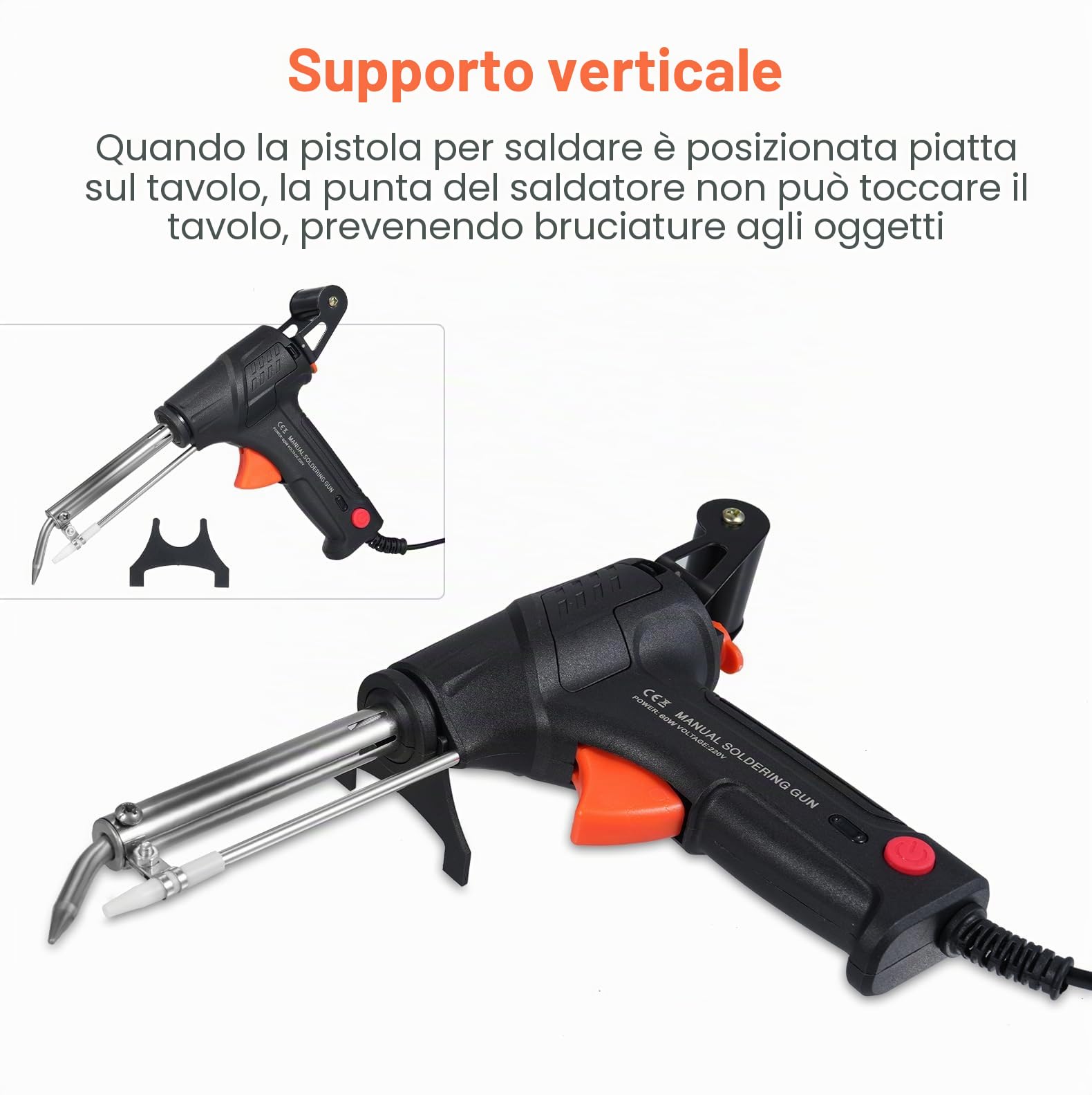 Weytoll Set saldatore elettrico 60 W con filo stagno una mano