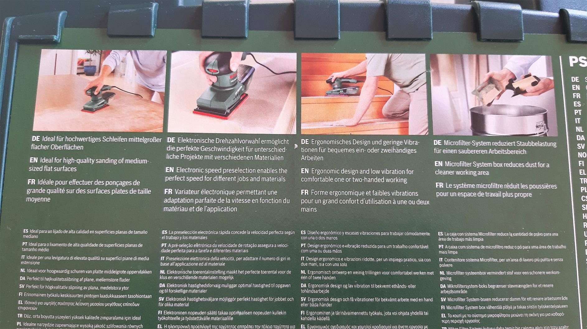 Bosch PSS 250 AE levigatrice orbitale 250W con valigetta