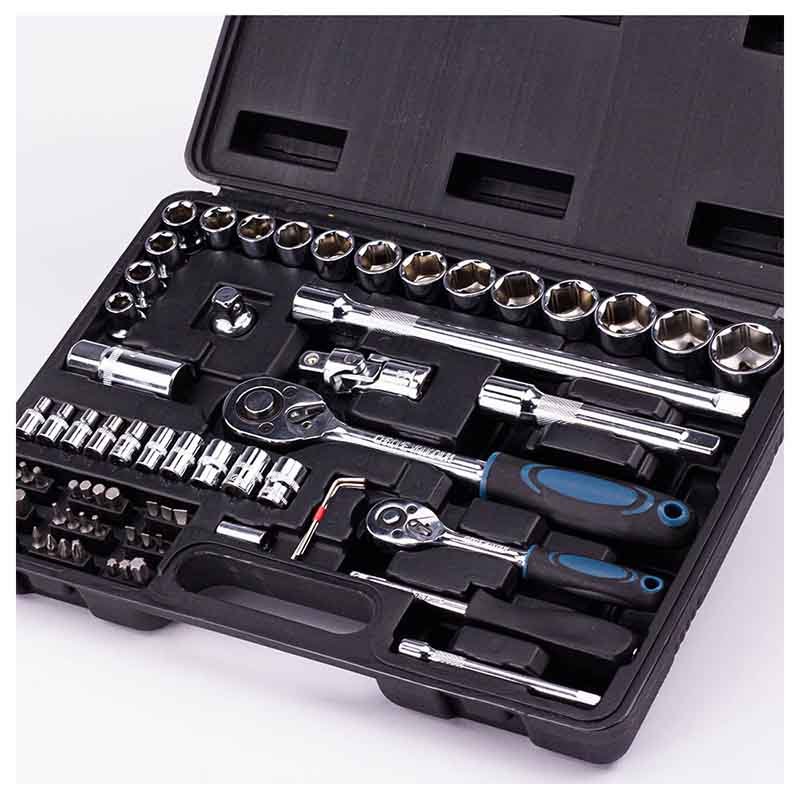 Bormann set bussole 73 pezzi 1/4" 1/2" cricchetto