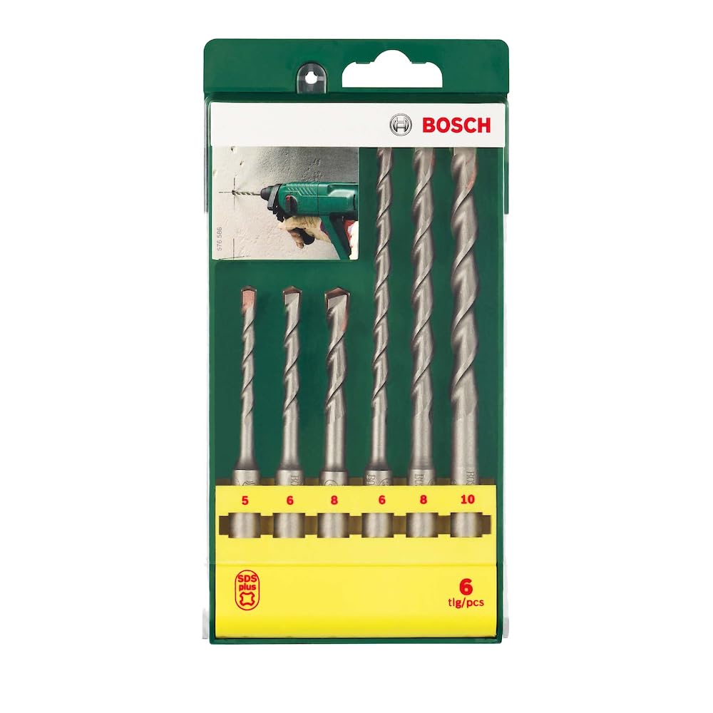 Bosch 2607019447 set 6 punte SDS-Plus calcestruzzo 5-10 mm