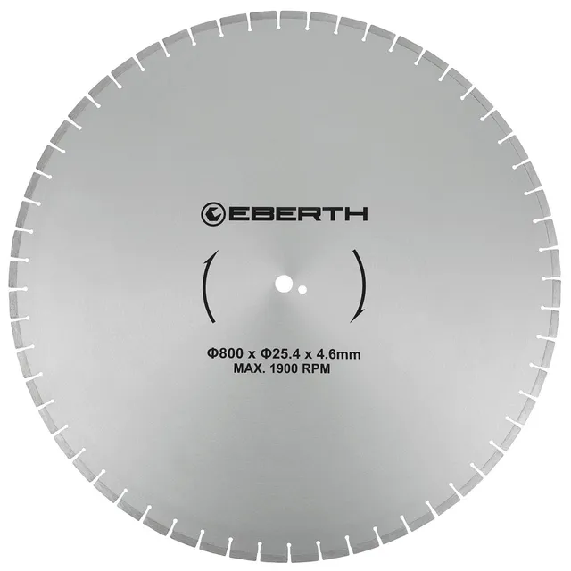 EBERTH Disco diamantato 800x25,4x4,6 mm per pietra