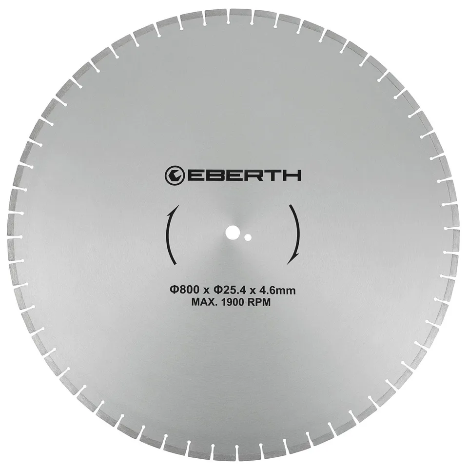 EBERTH Disco diamantato 800x25,4x4,6 mm per pietra