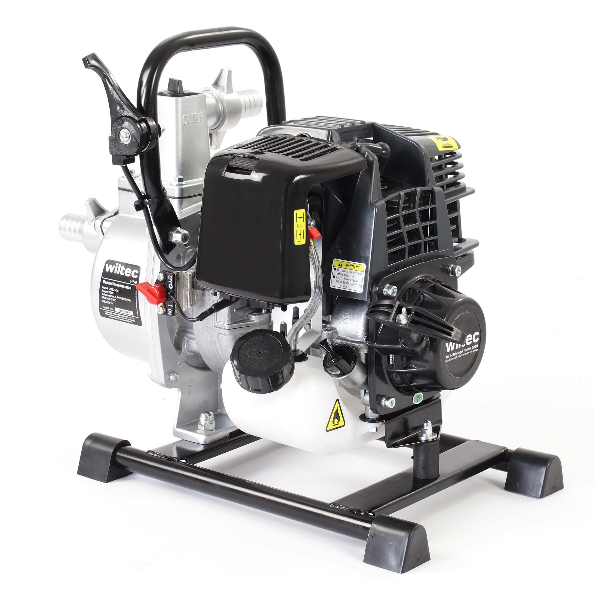Wiltec Motopompa Benzina 1kW 8000 l/h 30 m