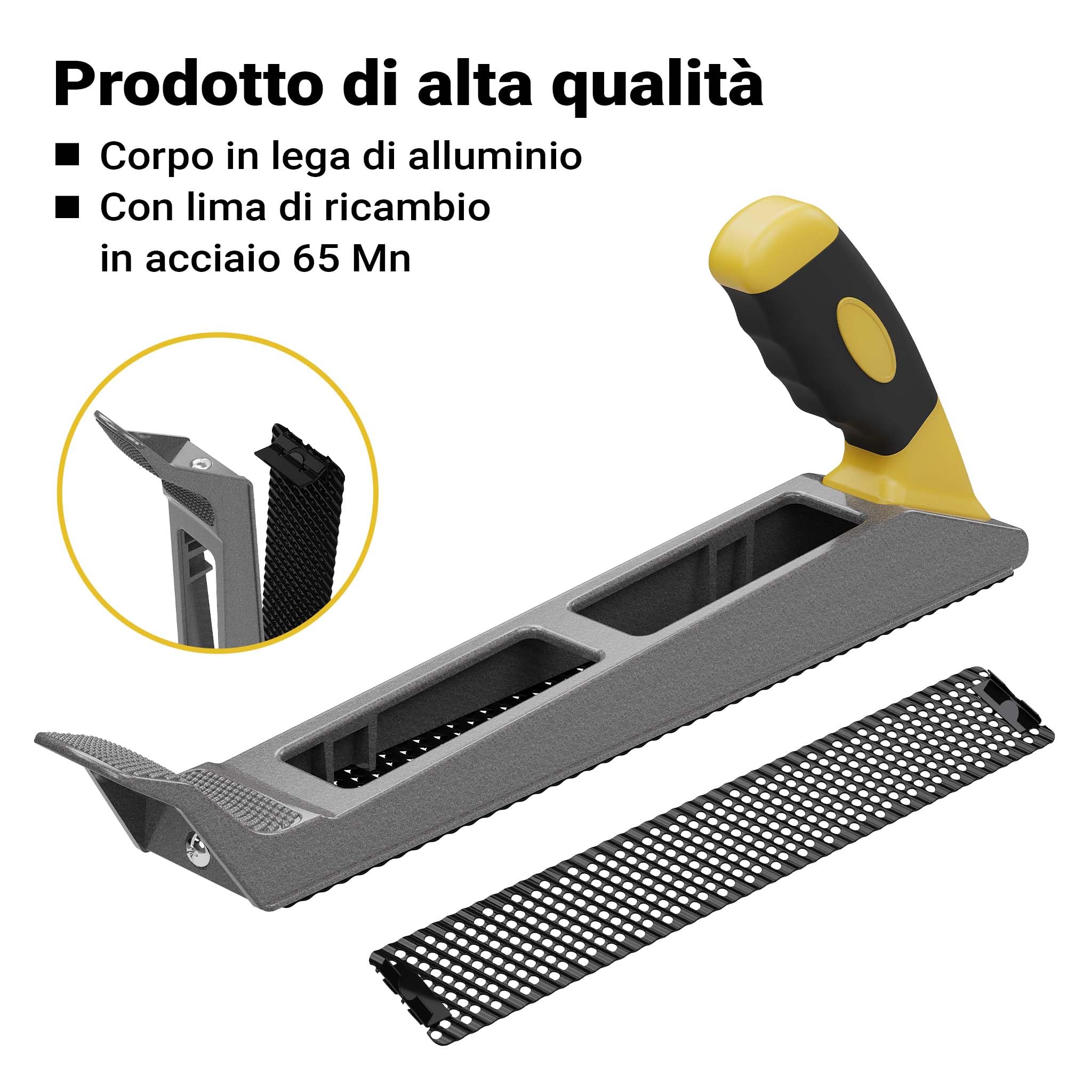 Wiltec Pialla Cartongesso 250 mm con Lama Ricambio