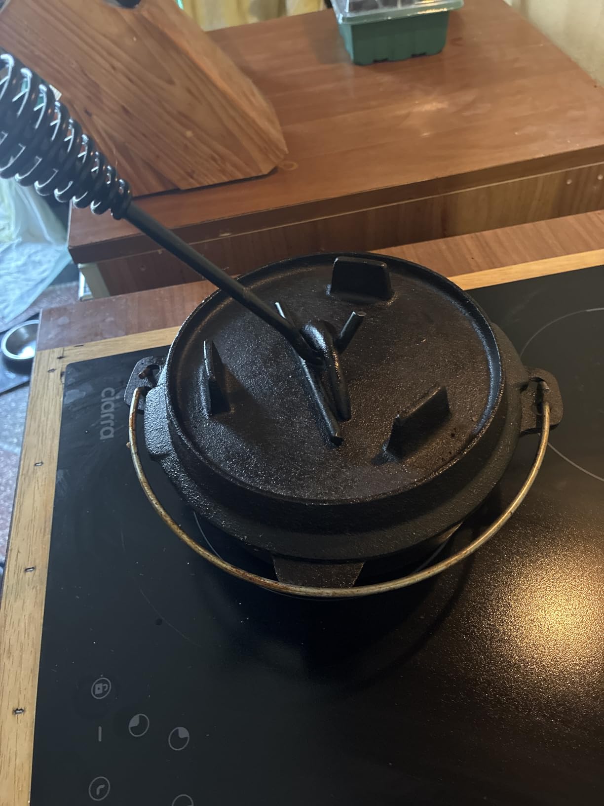 Wiltec Dutch Oven Forno Olandese 4L Ghisa Fuoco