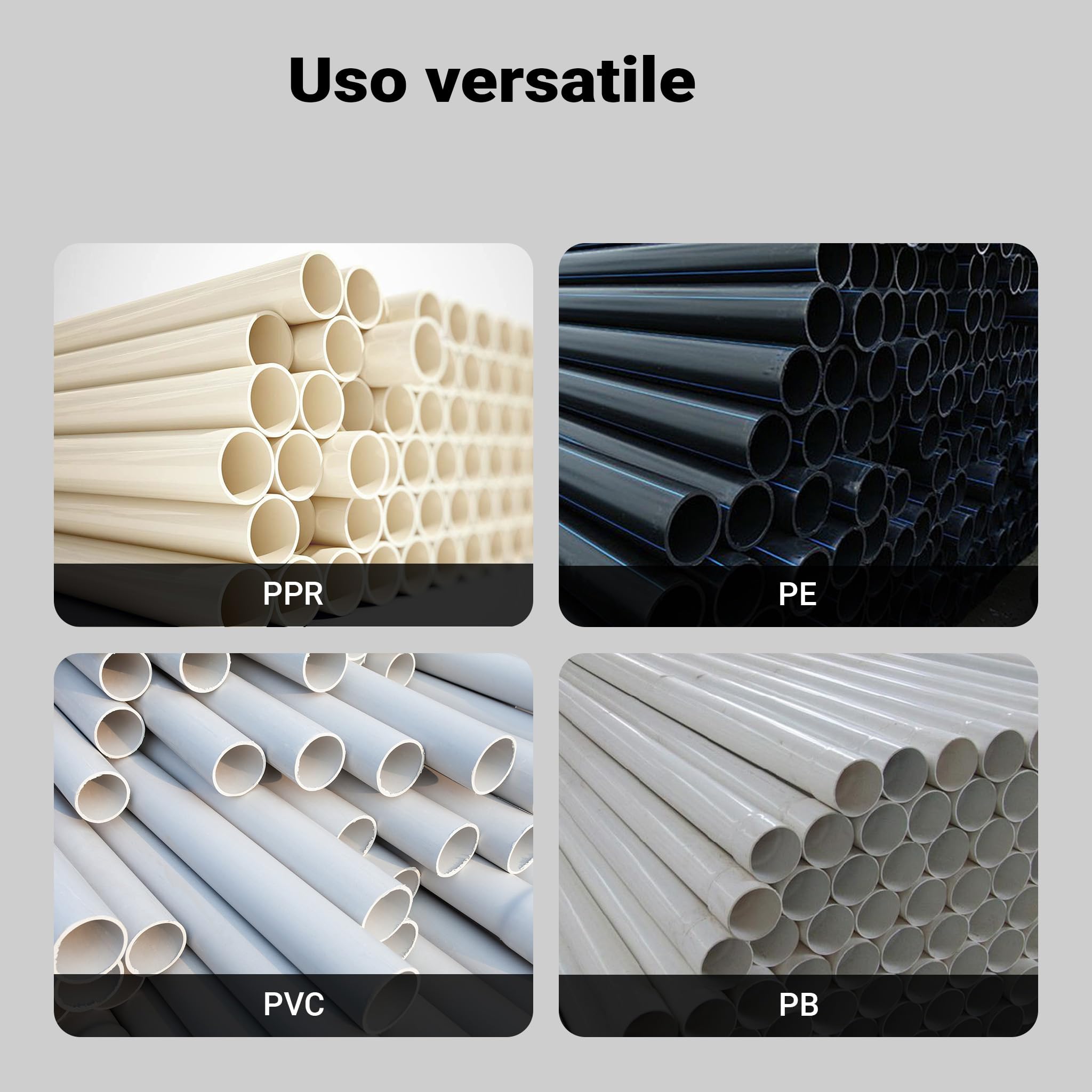 Wiltec Polifusore saldatubi 2000W fino 300°C con matrici