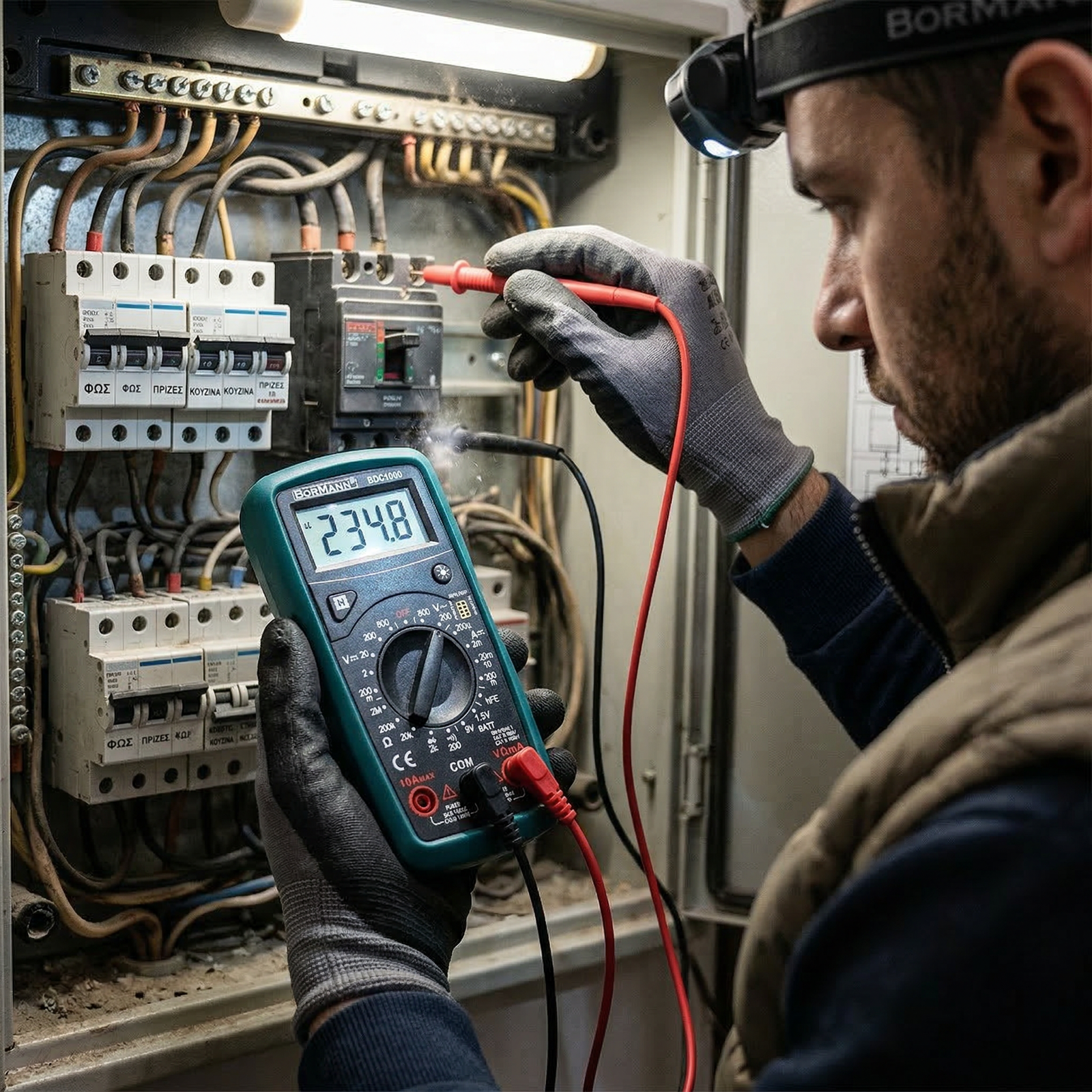Bormann AC/DC 200V multimetro digitale polymeter