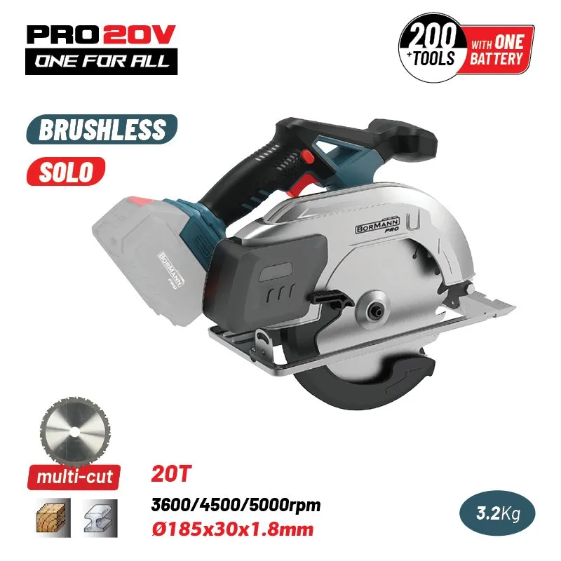 Bormann Pro BBP5355 Sega Circolare 20V Lama 185 mm Solo