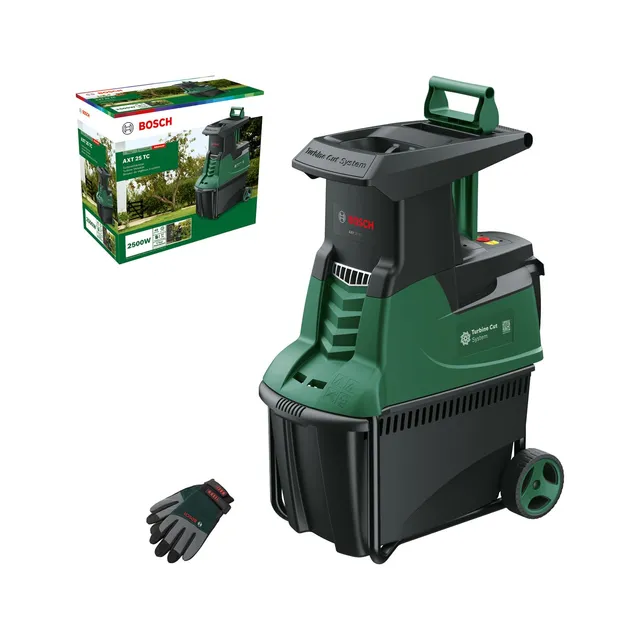 Bosch AXT 25 TC biotrituratore turbina con guanti XL
