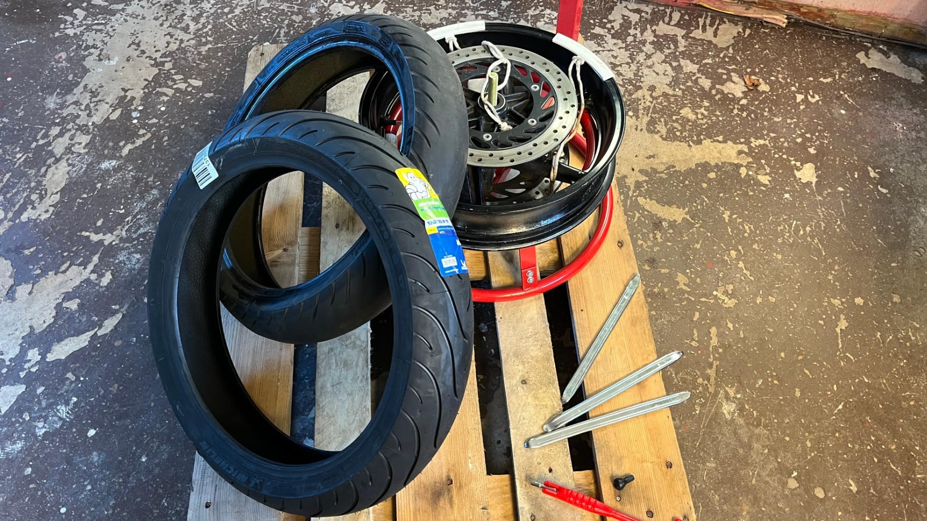 Wiltec smontagomme moto 17-21 pollici manuale acciaio