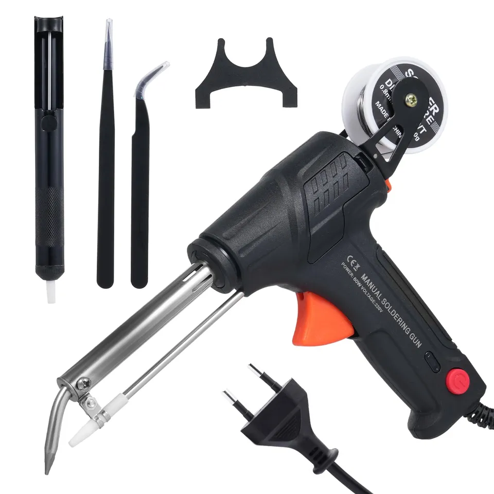 Weytoll Set saldatore elettrico 60 W con filo stagno una mano