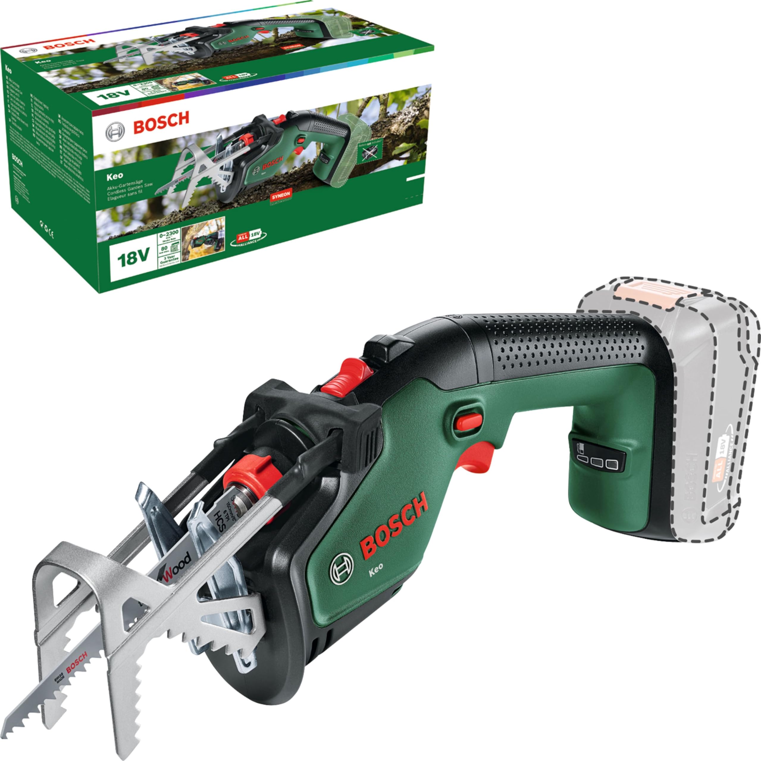 Bosch Keo Sega da Giardino 18V 80 mm con Batteria 2,0 Ah