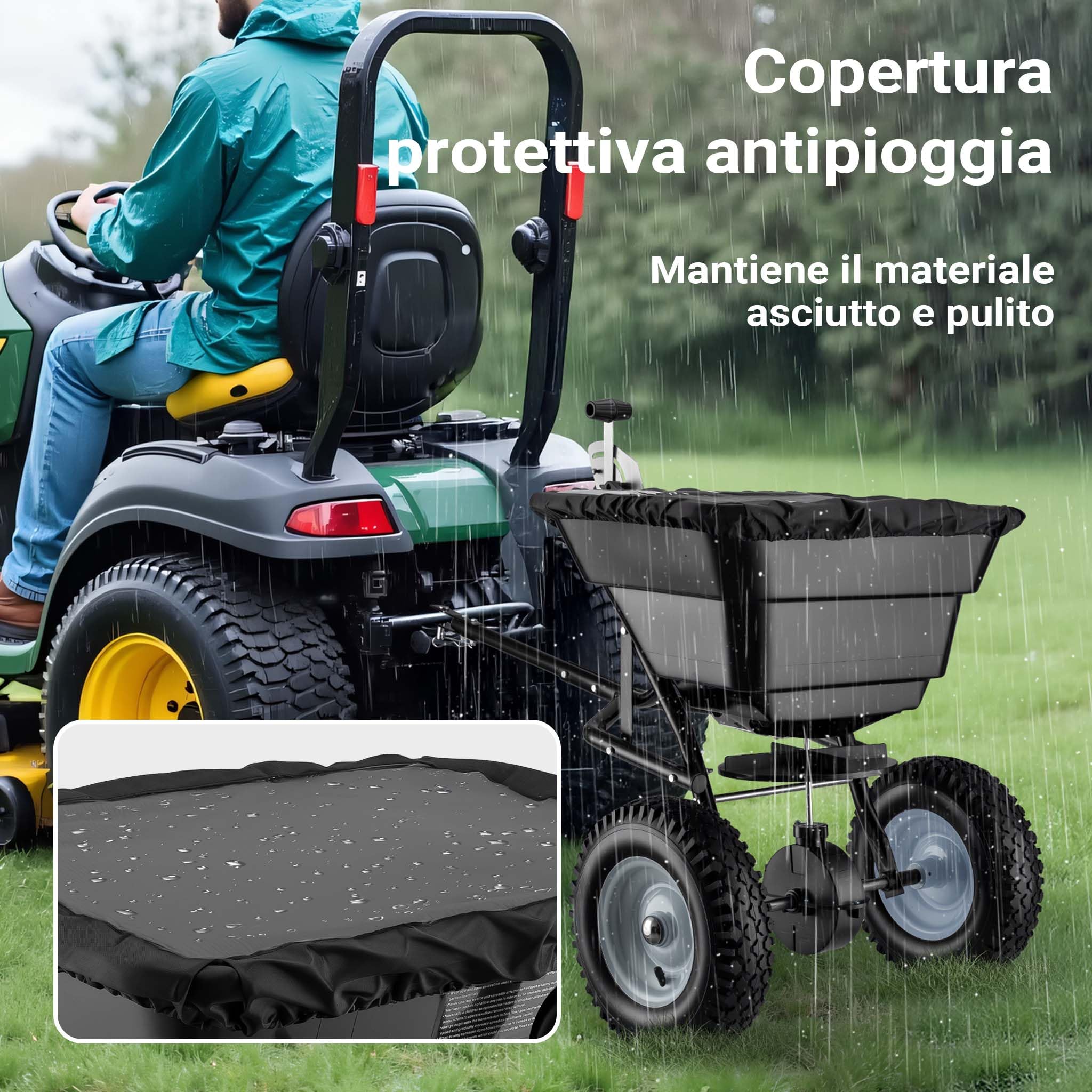 Wiltec GT1507 Carrello Spandiconcime Trainato 29L