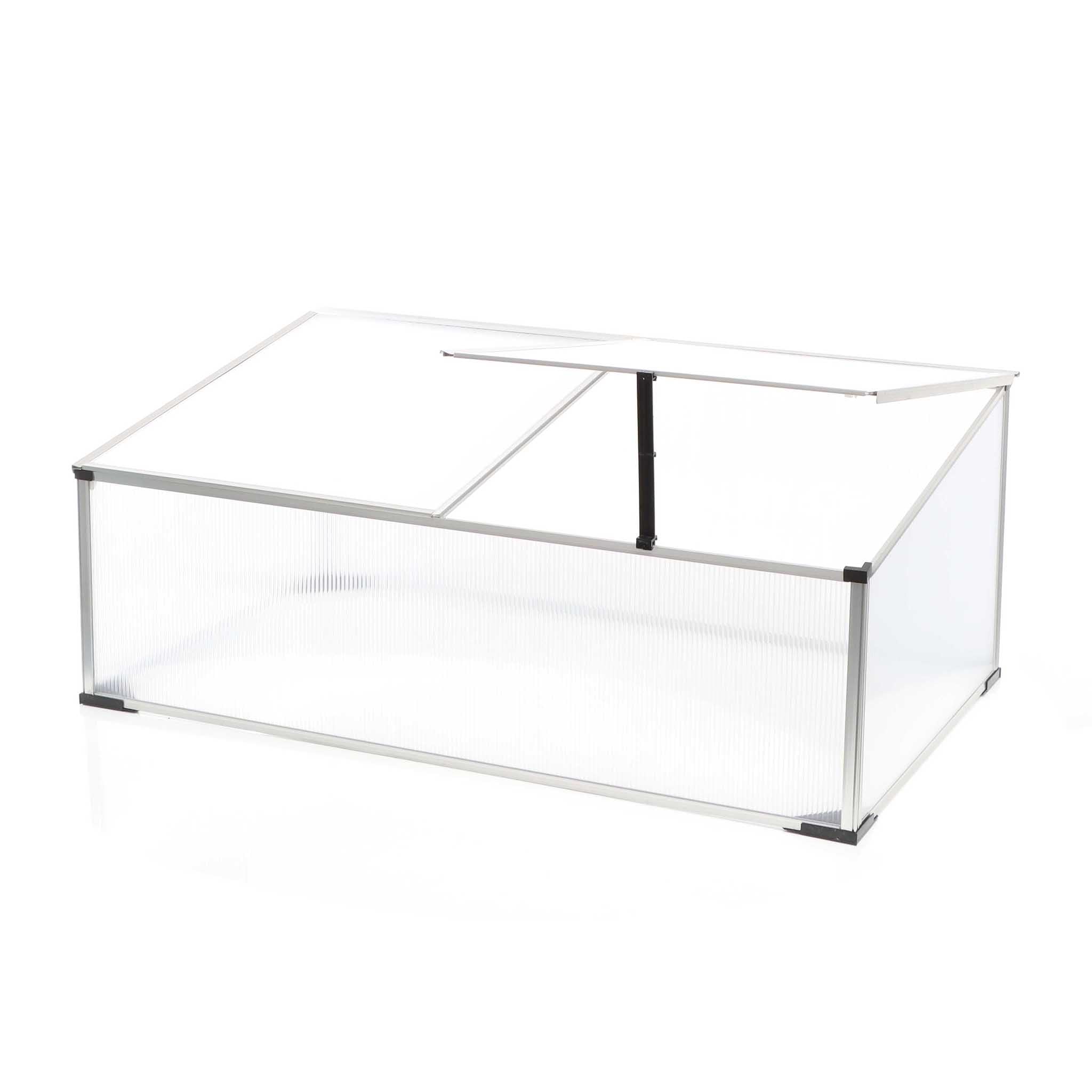 Wiltec mini serra policarbonato 100x60x40 cm 2 ante