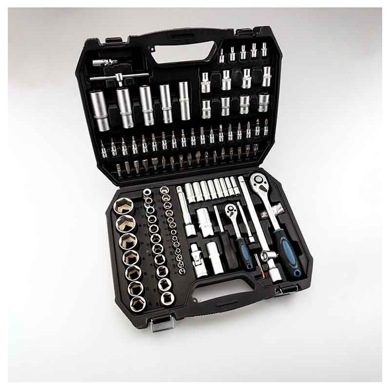 Bormann Set Bussole con Chiavi 110 Pezzi 1/2" 1/4"
