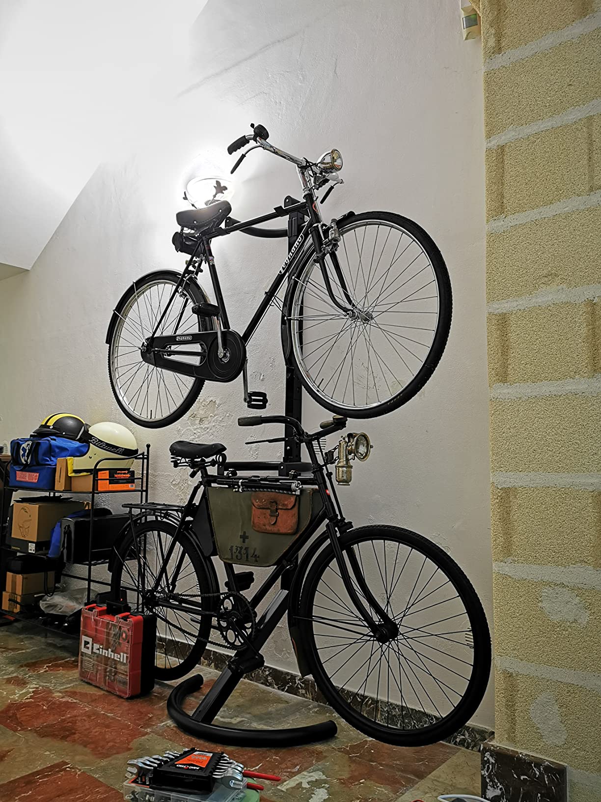 Wiltec Portabici Terra Telescopico 160-340 cm per 2 Bici
