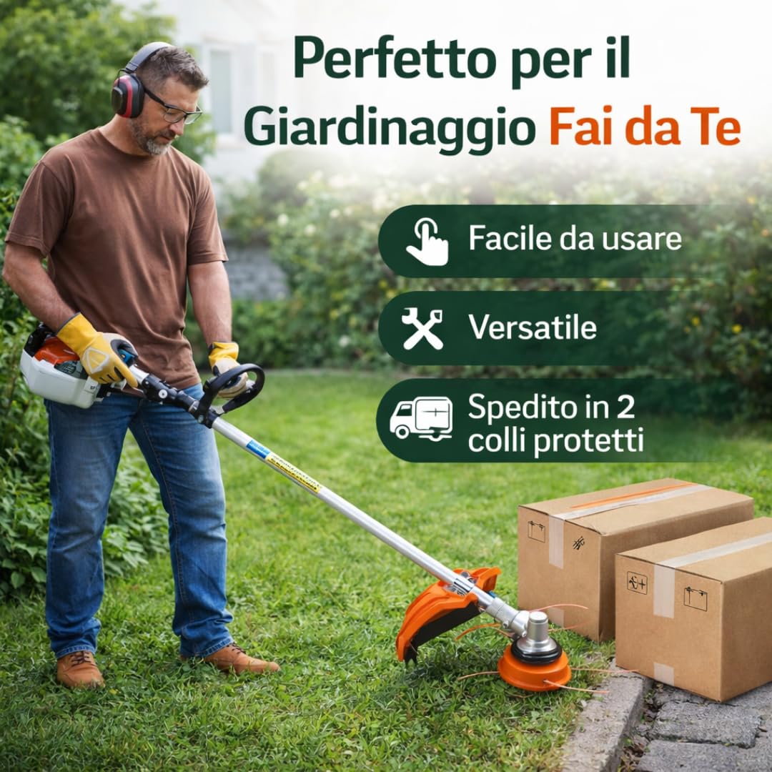 De Rosa Shop Decespugliatore a Scoppio 52cc 2 in 1