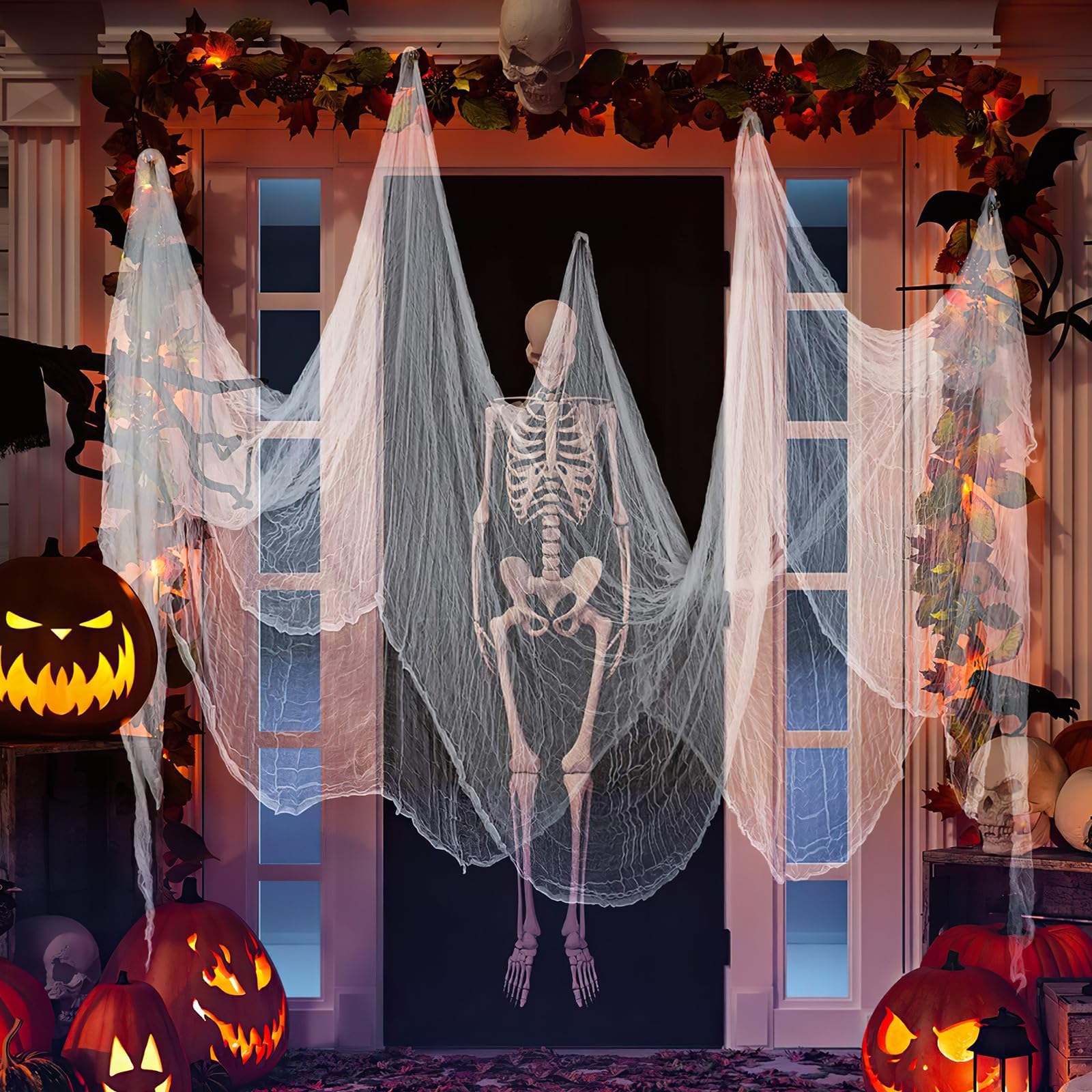 Wzone telo Halloween bianco spaventoso 215x500 cm
