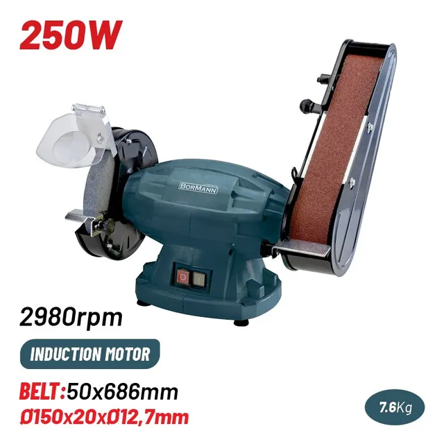 Bormann Pro smerigliatrice da banco 150mm 350W nastro