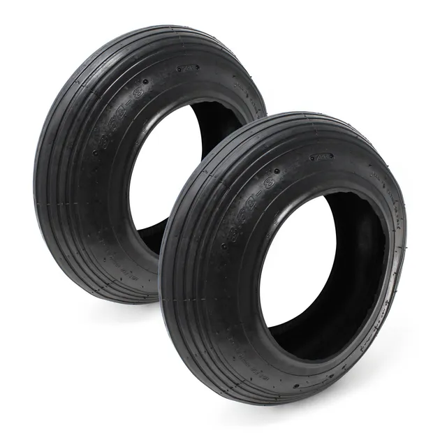 Wiltec Copertoni Ruota Carriola 3.50-8 130 kg Set 2 Pezzi Pneumatici