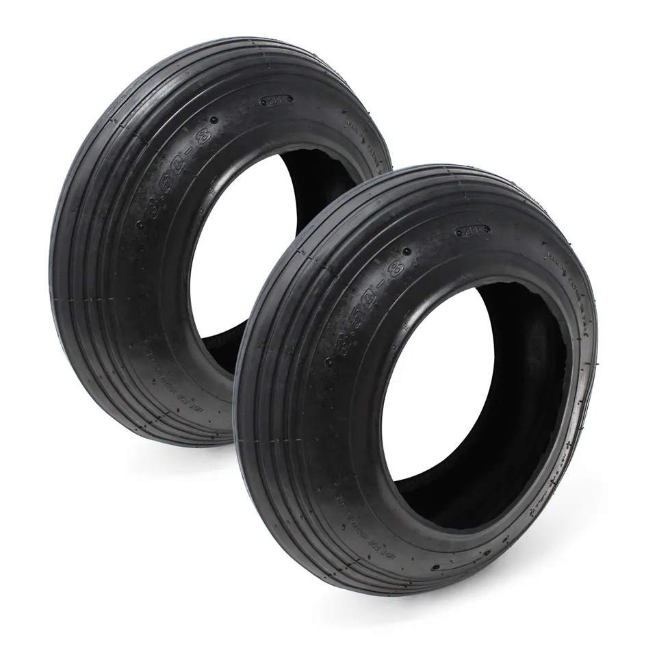Wiltec Copertoni Ruota Carriola 3.50-8 130 kg Set 2 Pezzi Pneumatici