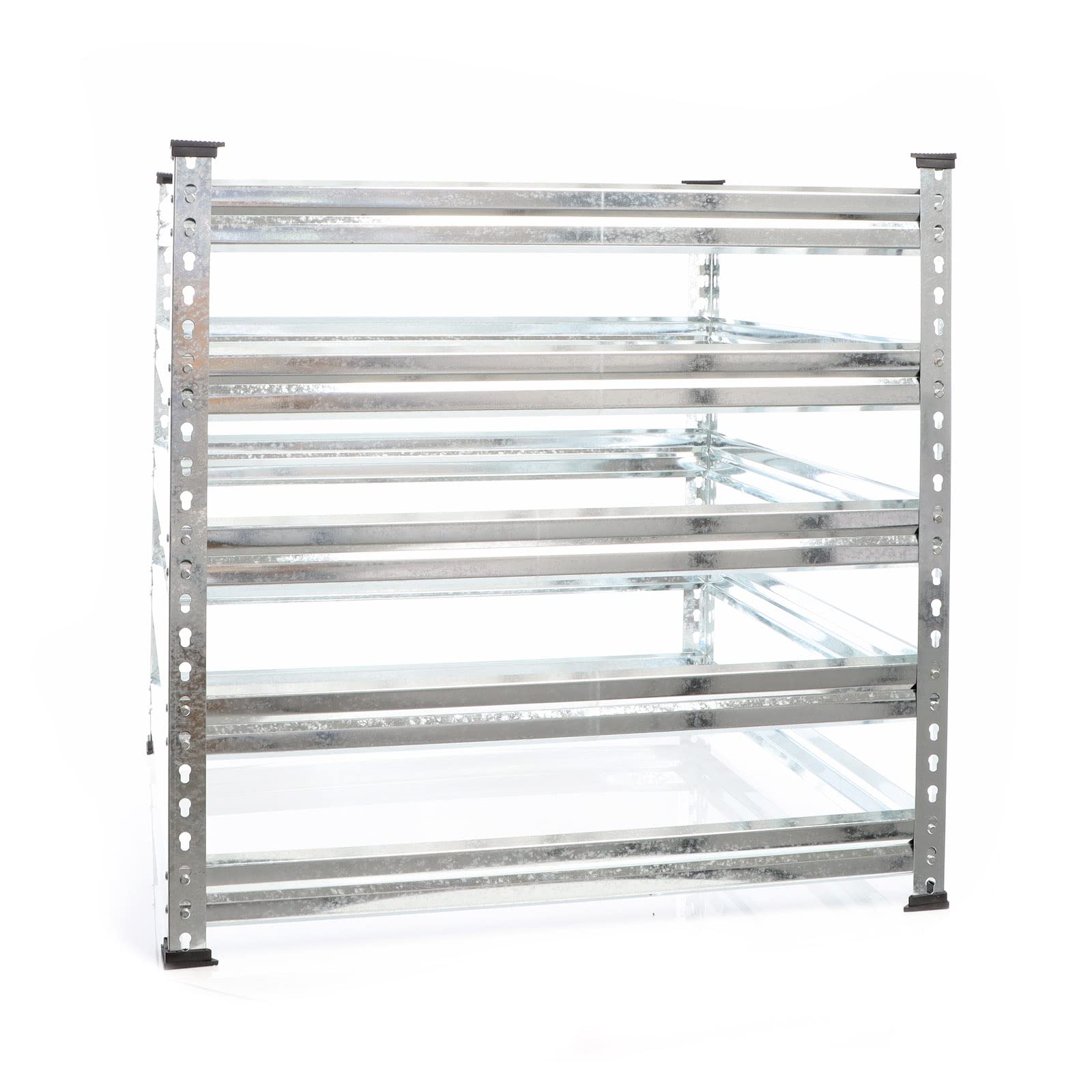 Wiltec Compostiera Giardino 90x90x90 cm 720 Litri Zincata