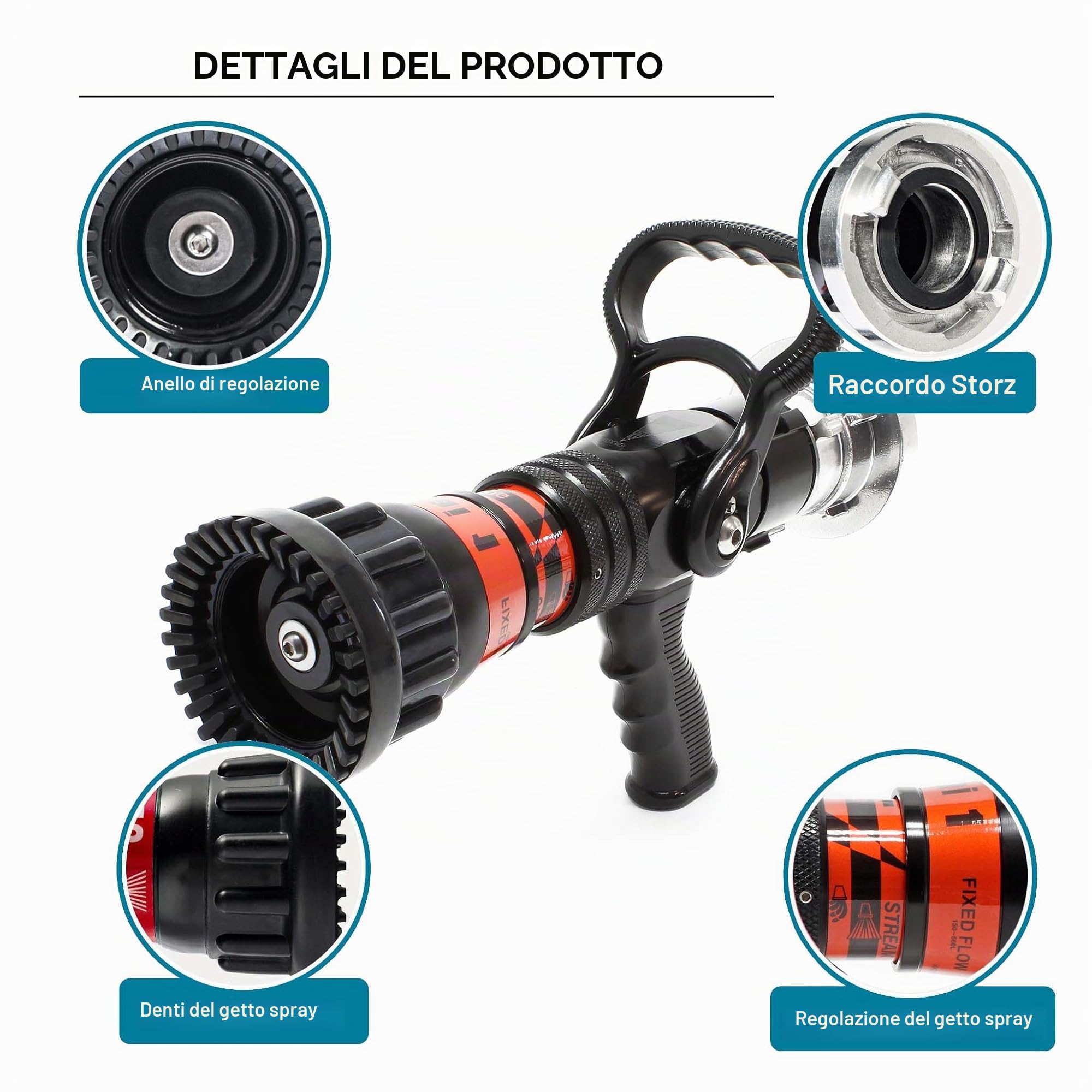 Wiltec Lancia Antincendio 150-660 l/min Storz C Getto