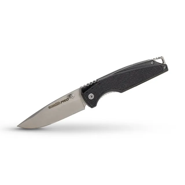 Bormann coltello pieghevole alluminio nero 188 mm lama 8 cm