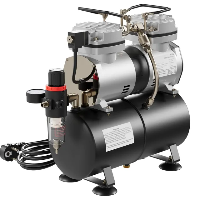 Wiltec AS196 Compressore Aerografo 6 Bar con Serbatoio