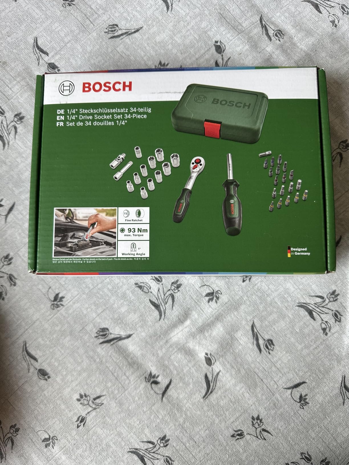 Bosch Set bussole 34 pezzi cricchetto 1/4 SoftGrip