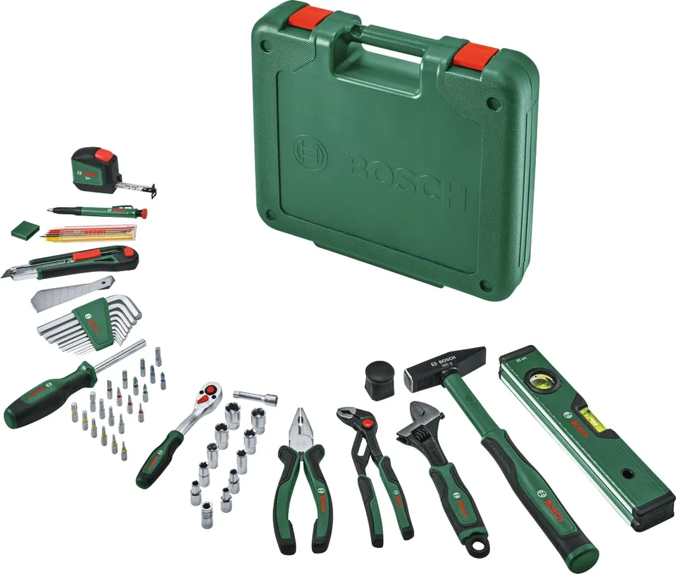 Bosch Set Attrezzi 73 Pezzi Manuali Cricchetto Pinze Valigia