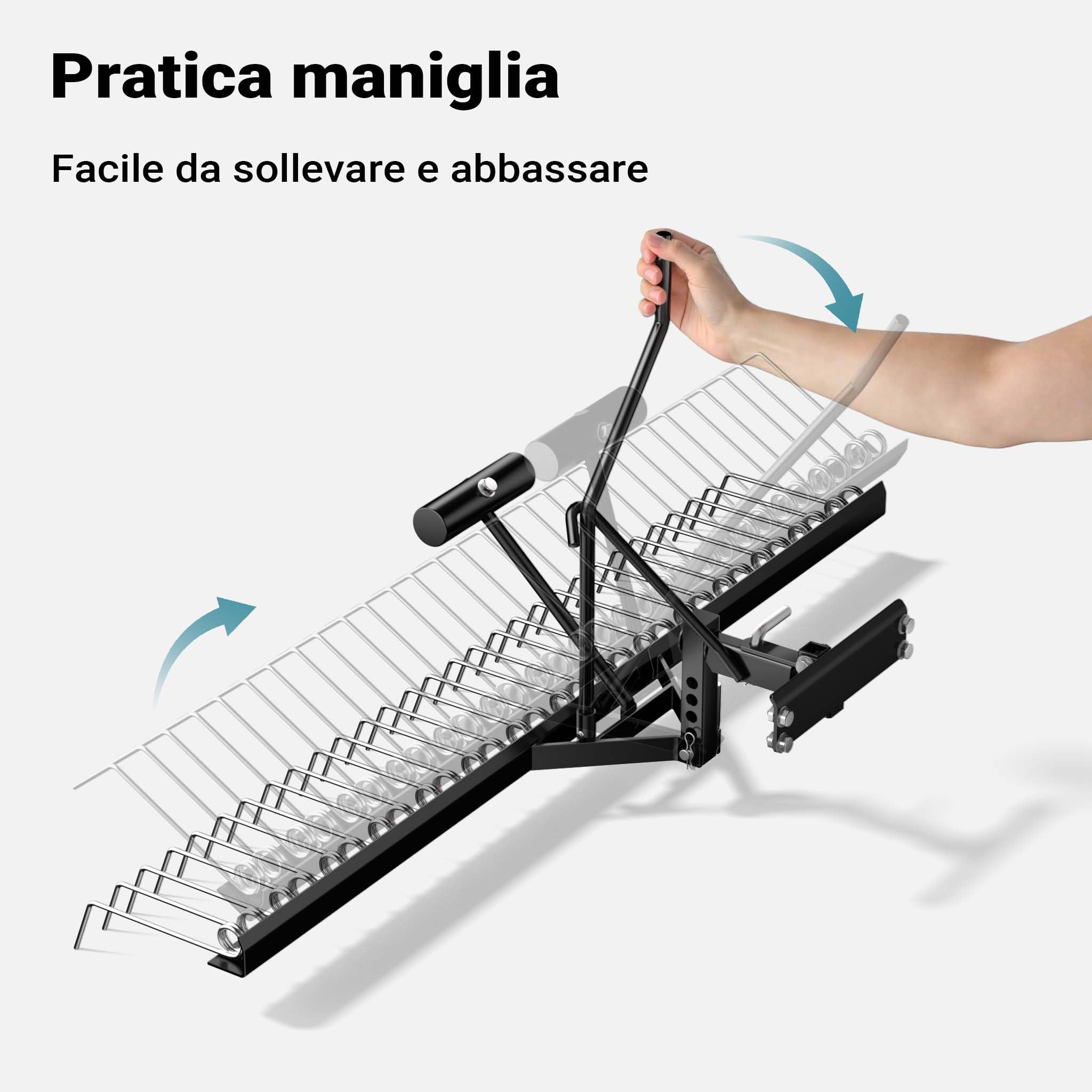 Wiltec Scarificatore a molle 120 cm per trattorino