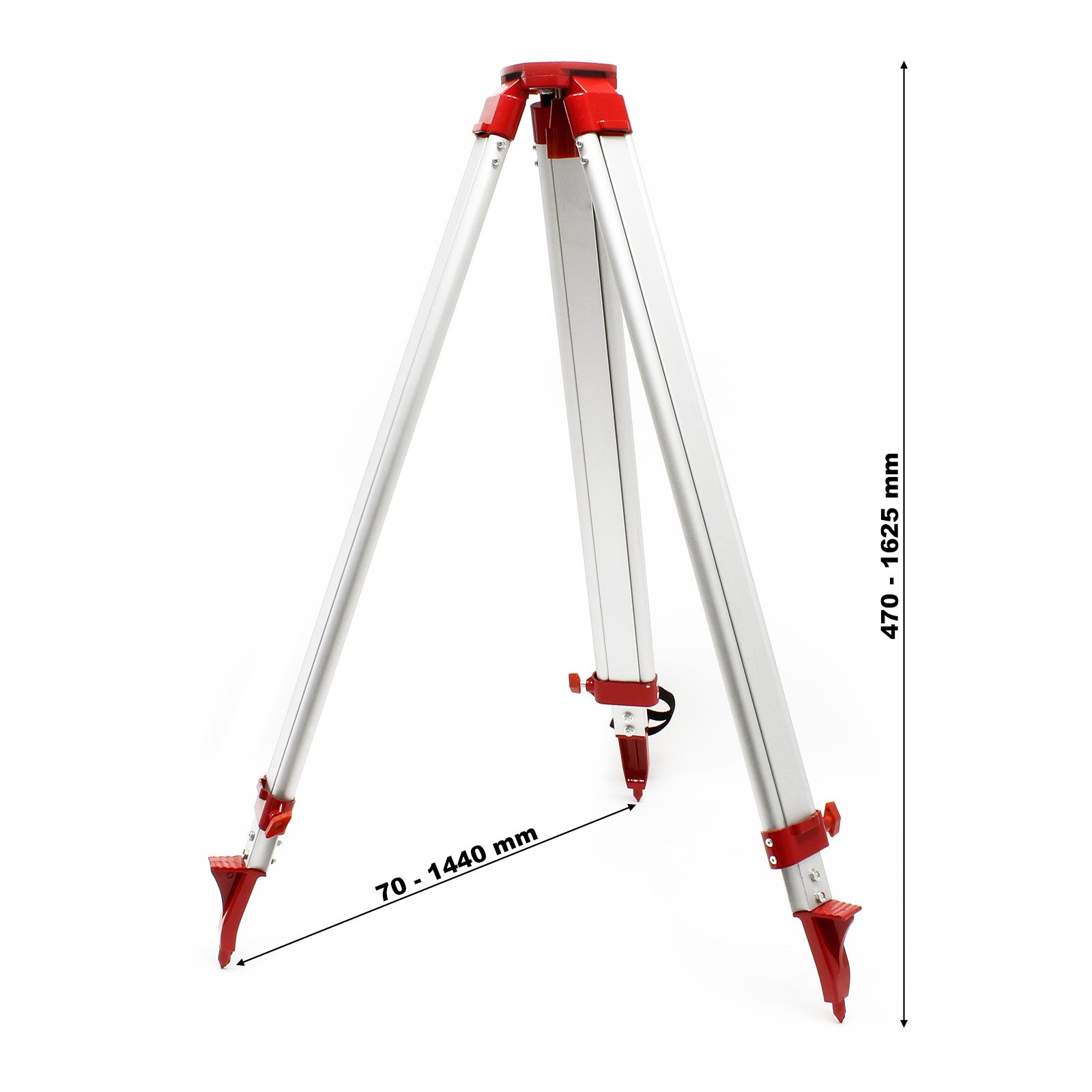 Wiltec Treppiede per Livella Laser a Croce 162,5 cm Alluminio
