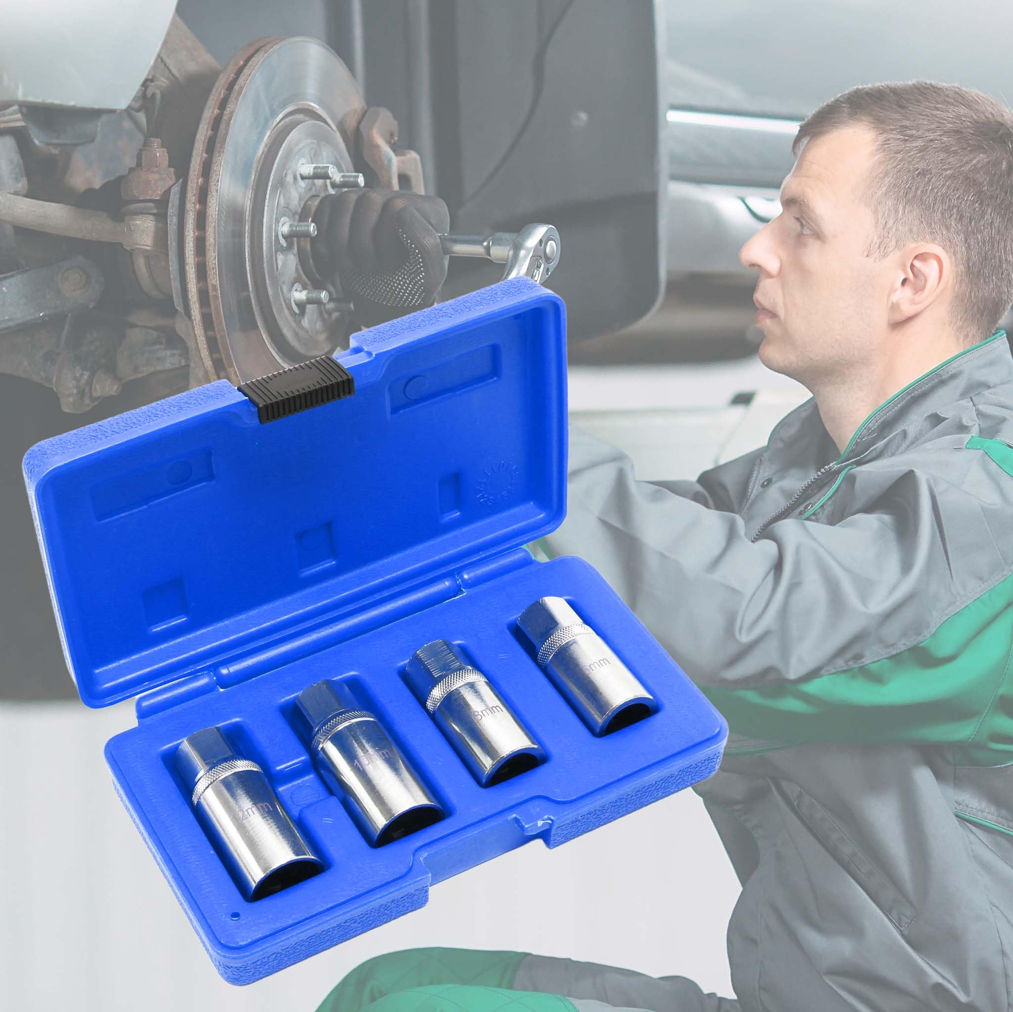 Wiltec Estrattori Viti Prigioniere Set 4 Pezzi 6-12 mm Cr-V